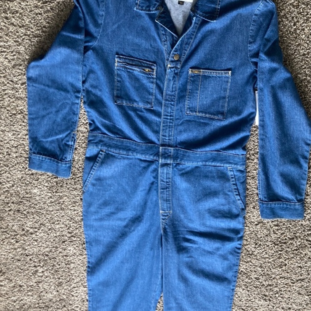 Lee Union-Alls Denim Jumpsuit Women’s M - Picture 2 of 11